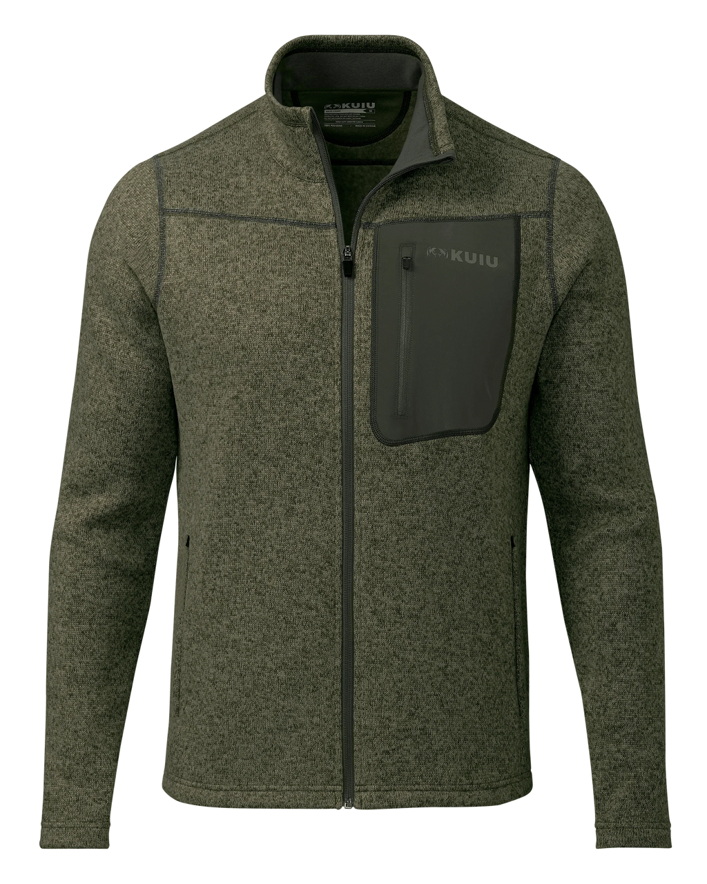 Base Camp Full Zip Sweater | Olive Heather