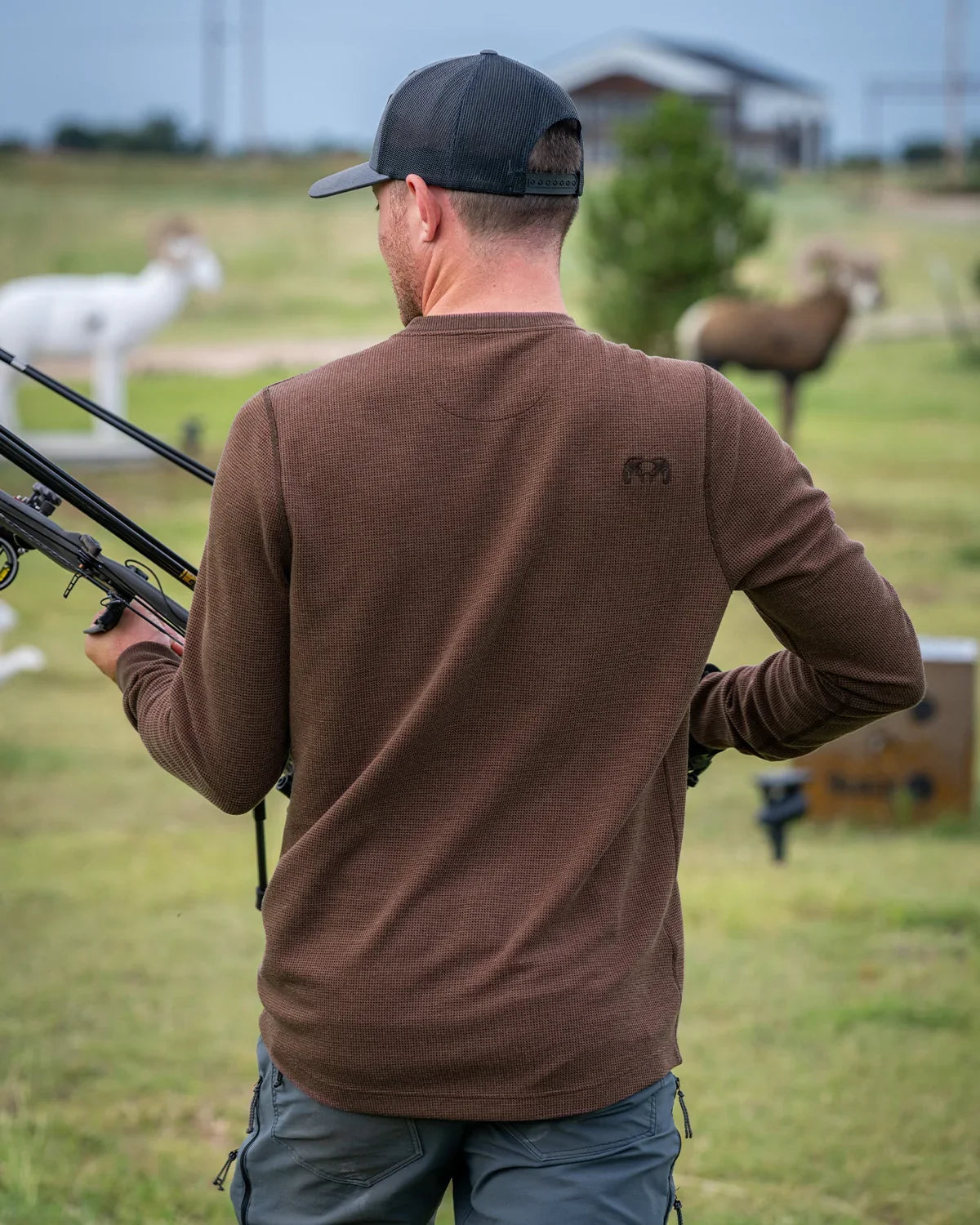 Canyon Waffle Henley | Cedar Heather