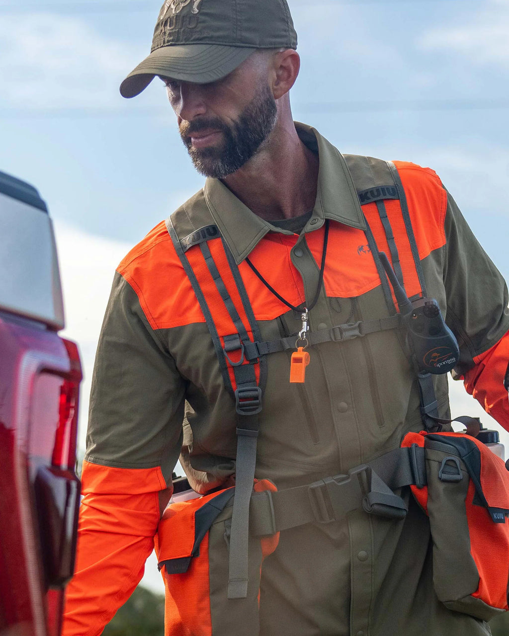 Upland Sporter Shirt | Khaki/Blaze Orange