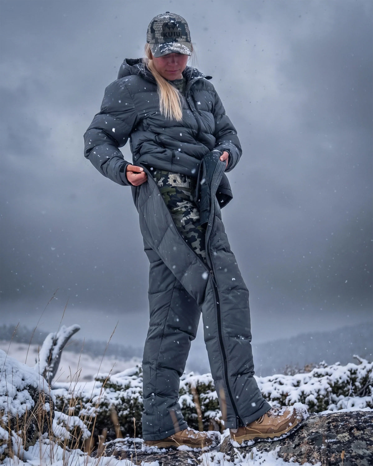 Women's Super Down PRO Pant | Gunmetal