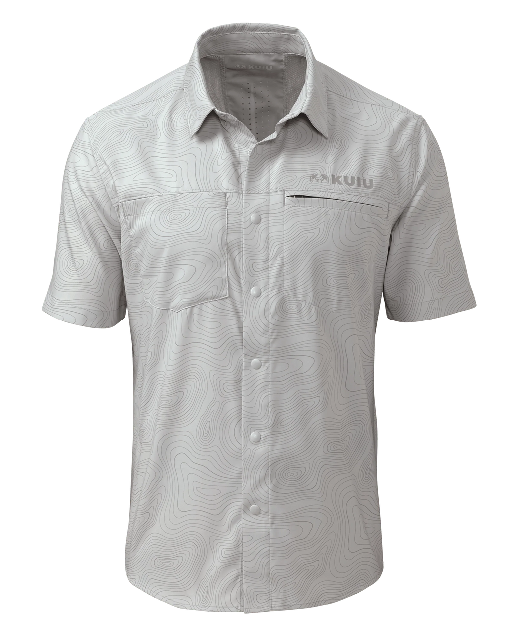 Mesa Vented SS Snap Shirt Topo | Fog Topo Print