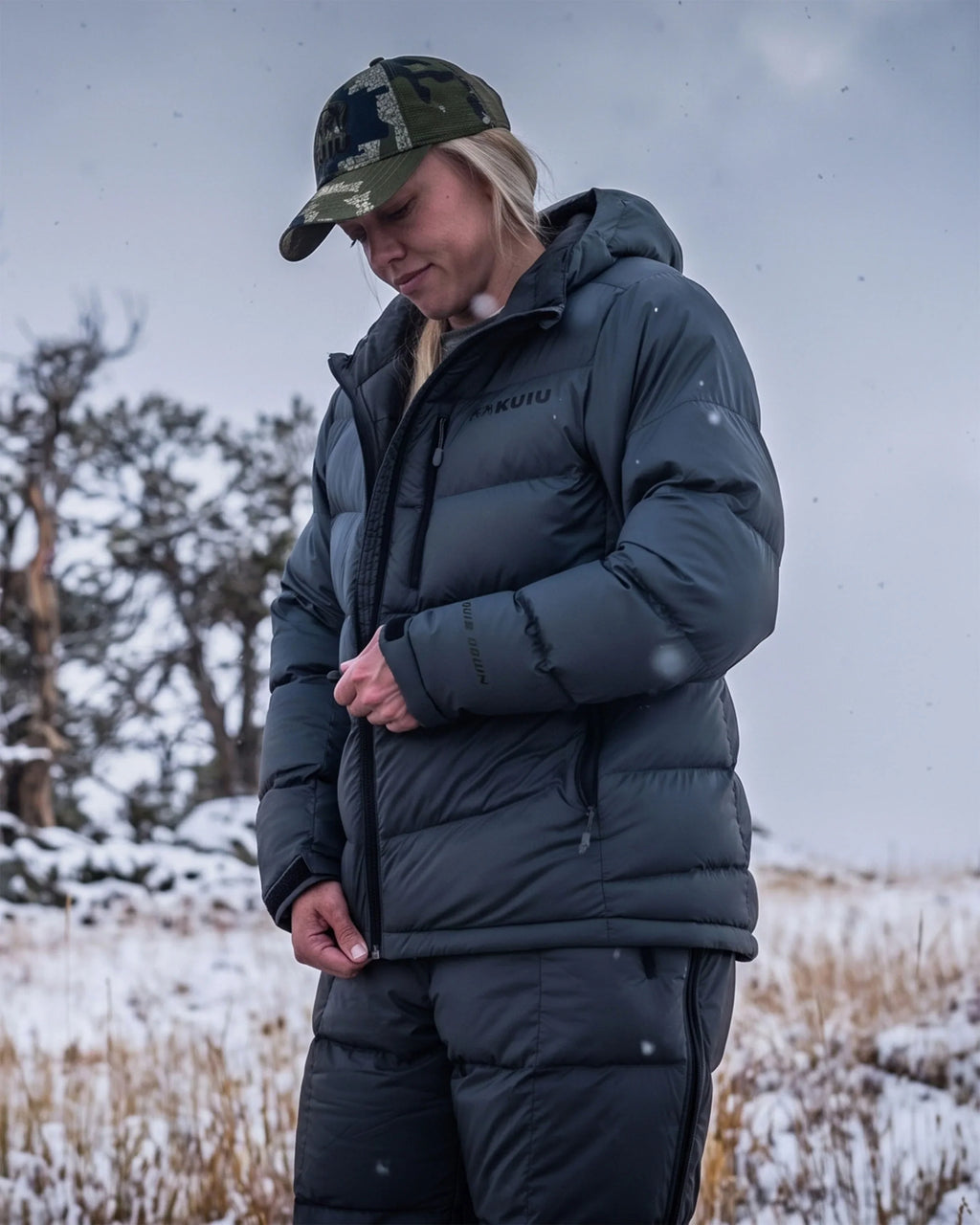 Women's Super Down PRO Hooded Jacket | Verde