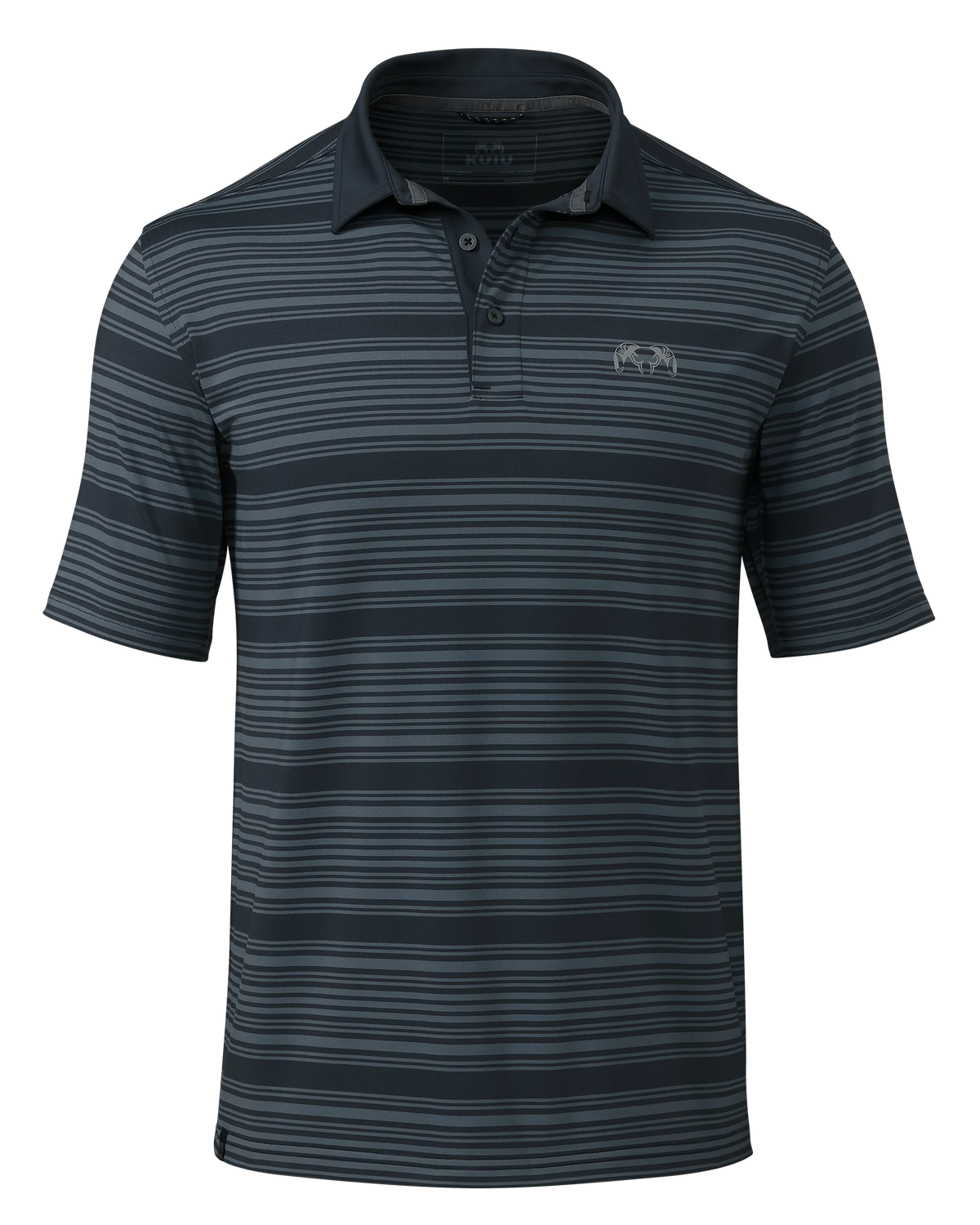 KUIU Performance Polo Stripe | Steel Blue Stripe
