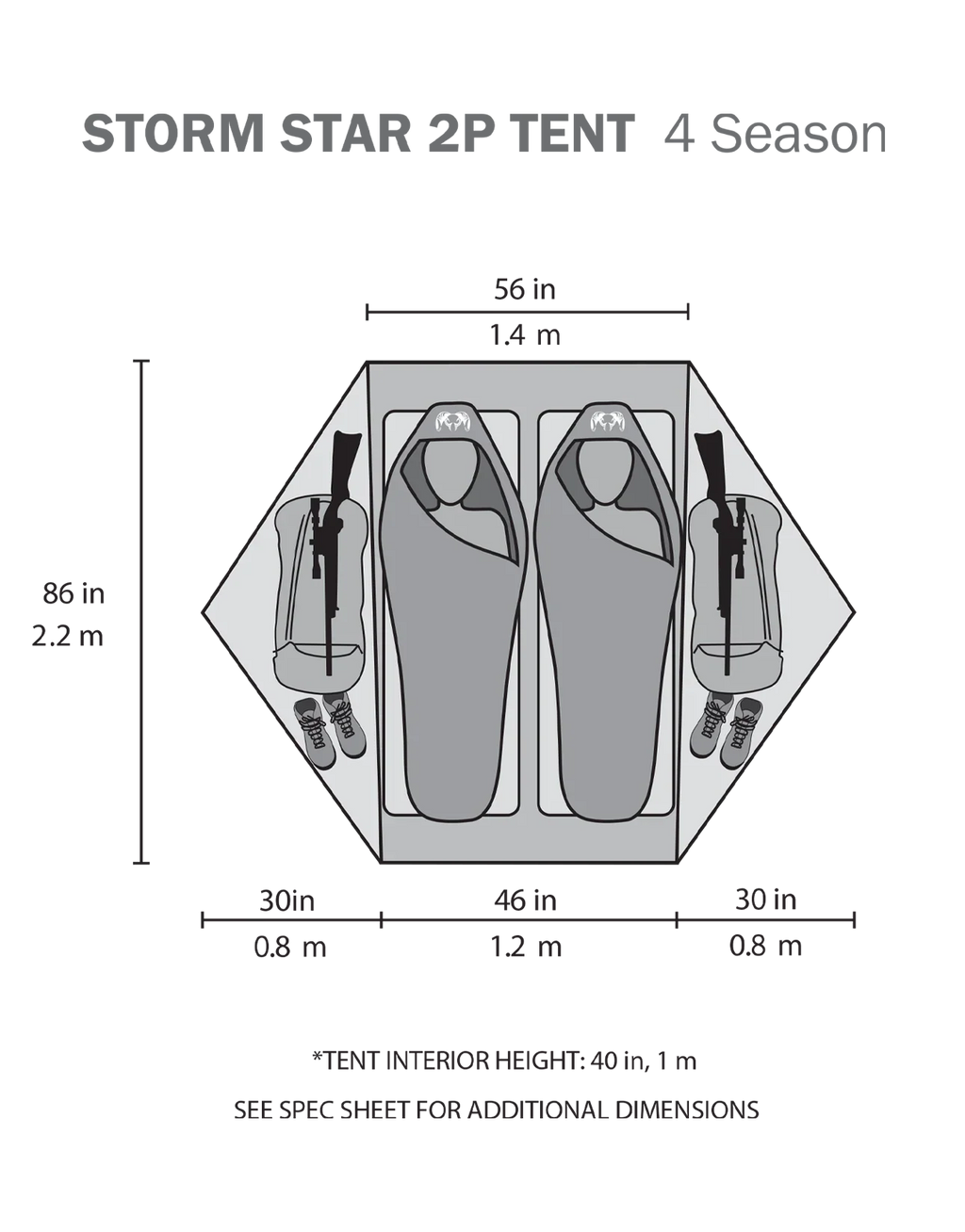 Storm Star 2 Person Tent Set | Major Brown
