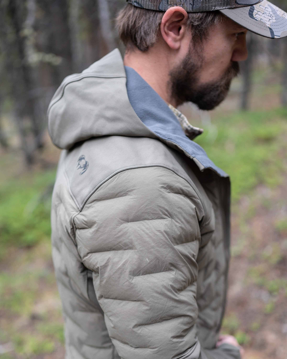 Axis Thermal Hybrid Hooded Jacket | Ash
